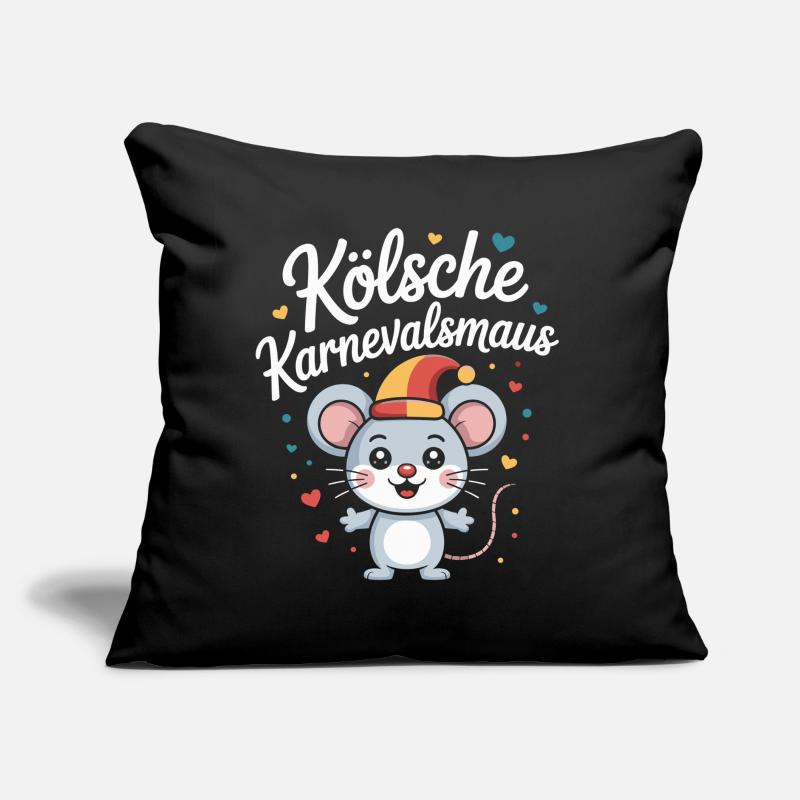 Kölsche Karnevalsmaus Karneval Köln Kölner Maus Sofakissen mit Füllung 45 x 45 cm