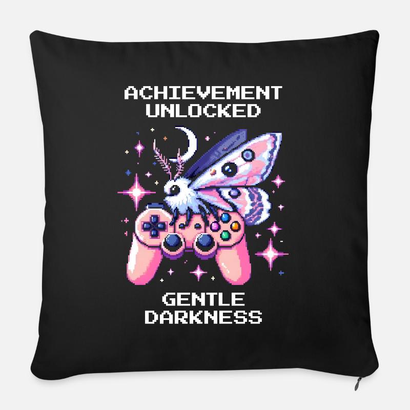 Gentle Darkness Unlocked | Soft Goth - Sofa pillow with filling 45cm x 45cm - black
