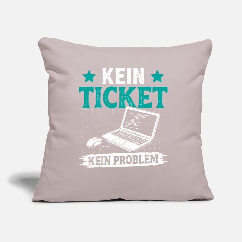 Nerd Computer NO TICKET NO PROBLEM FUNNY Sofa pillow with filling 45cm x 45cm