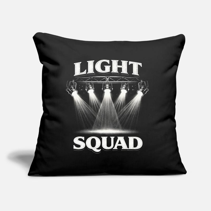 Technicien en éclairage, Technicien en éclairage, Équipe de lumière, Coussin et housse de 45 x 45 cm