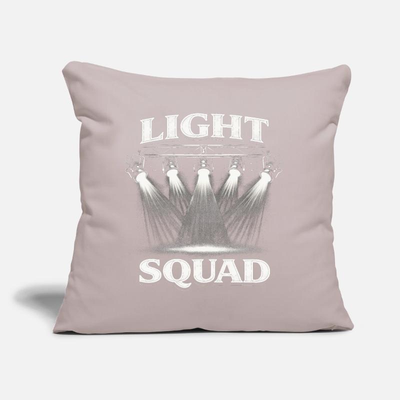 Technicien en éclairage, Technicien en éclairage, Équipe de lumière, Coussin et housse de 45 x 45 cm