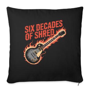 Six Decades of Rock Guitar Fire - Sofa pillow with filling 45cm x 45cm - black - Front