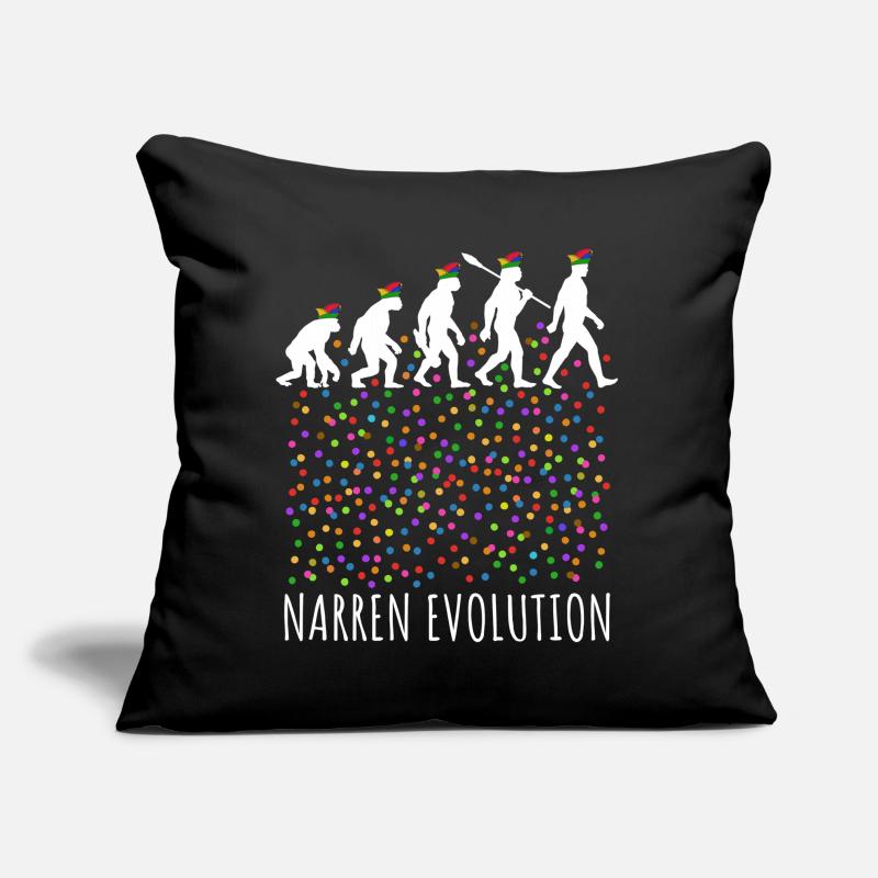 Narren Evolution | Homo Karnevalis | Fastnacht Sofakissen mit Füllung 45 x 45 cm