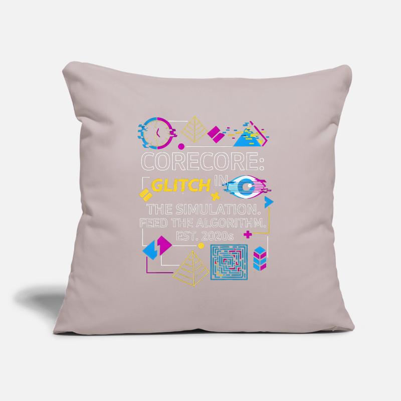 Corecore Glitch Simulation Algorithm Collage Sofa pillow with filling 45cm x 45cm