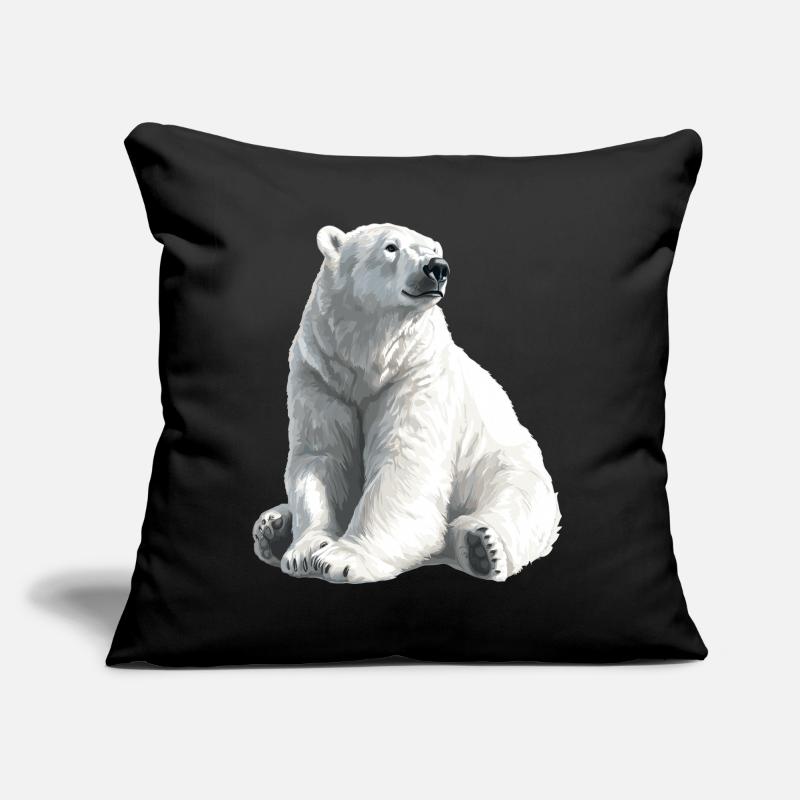Polar Bär Illustration Eislicht Sofakissen mit Füllung 45 x 45 cm
