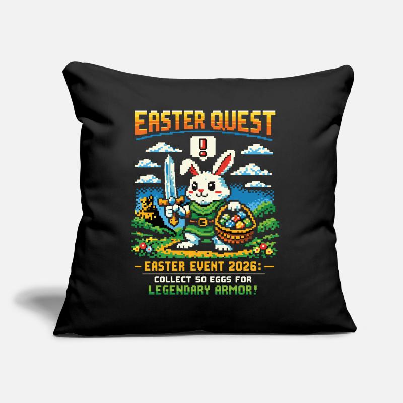 Easter Quest Pixelbunny – Sammle Eier 2026 Sofakissen mit Füllung 45 x 45 cm