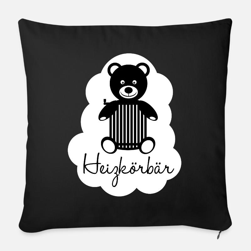 Heizkörbär - Sofakissen mit Füllung 45 x 45 cm - Schwarz