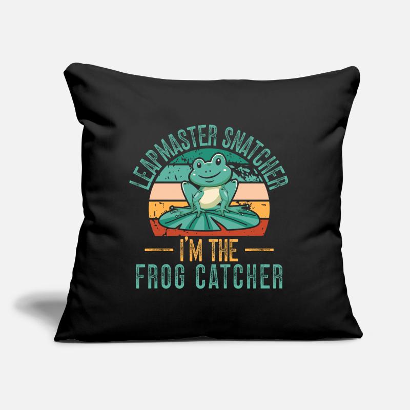 Grenouille Attrapeuse, Sauteuse, Grenouille Attrapeuse, Ravisseur, Coussin et housse de 45 x 45 cm