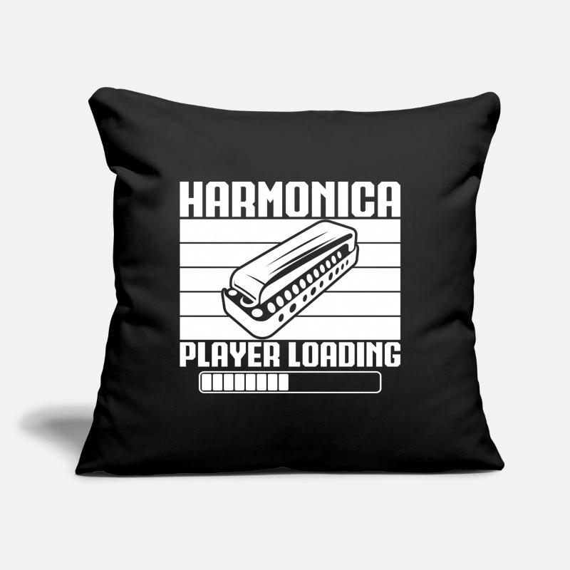Harmonica Musican Player Loading Harmonica Sofakissen mit Füllung 45 x 45 cm
