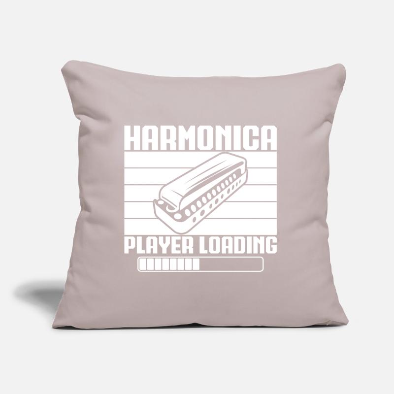 Harmonica Musican Player Loading Harmonica Sofa pillow with filling 45cm x 45cm