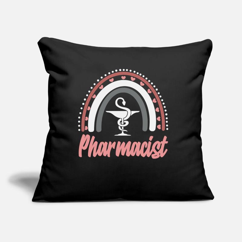 Boho Rainbow Pharmacist Pharmacy Technician Sofa pillow with filling 45cm x 45cm