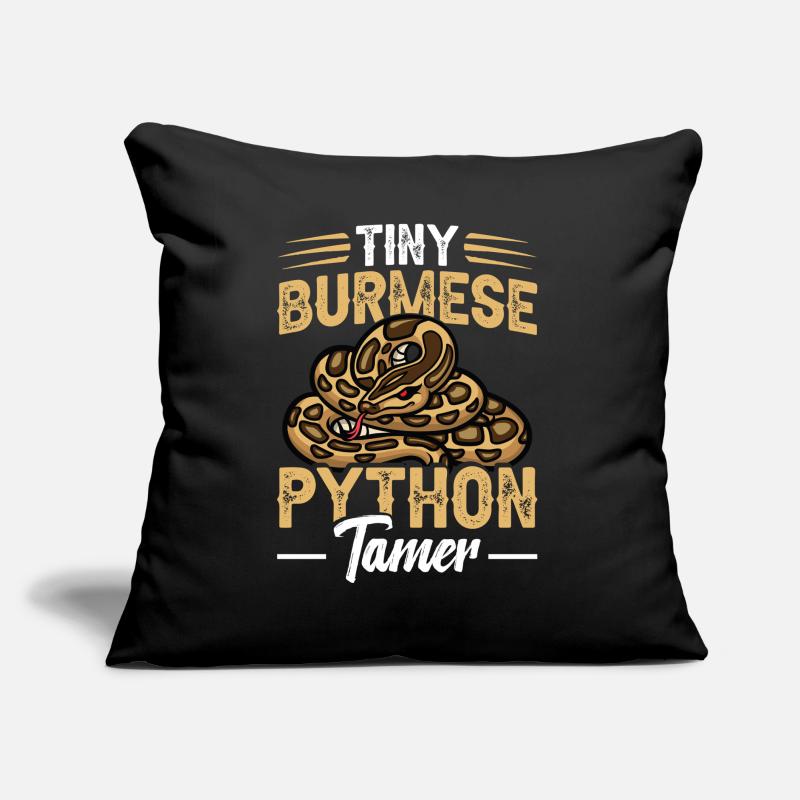 Python-Tamer-Schlangen-Terrarium-Reptilienhüter Sofakissen mit Füllung 45 x 45 cm
