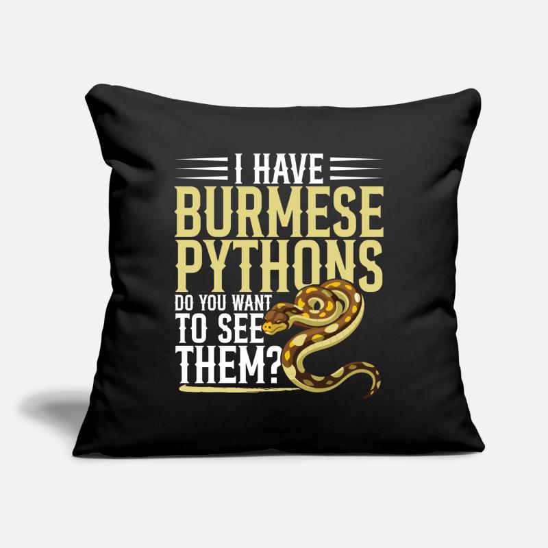Burmesische Python HDE Schlangen-Stofftier-Reptil Sofakissen mit Füllung 45 x 45 cm