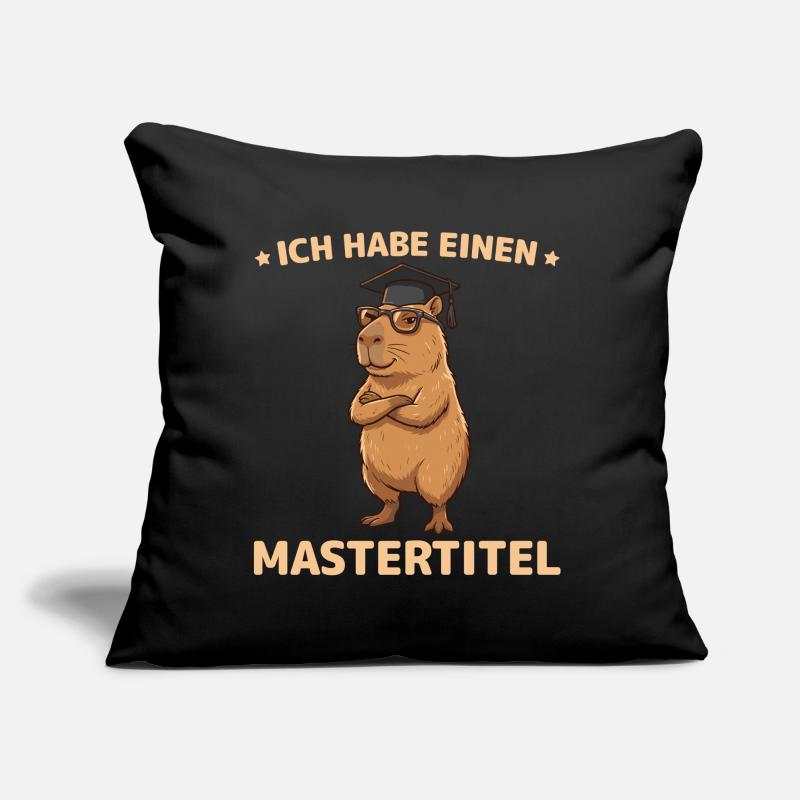 Master 2026 Capybara Bestandene Masterprüfung Sofakissen mit Füllung 45 x 45 cm