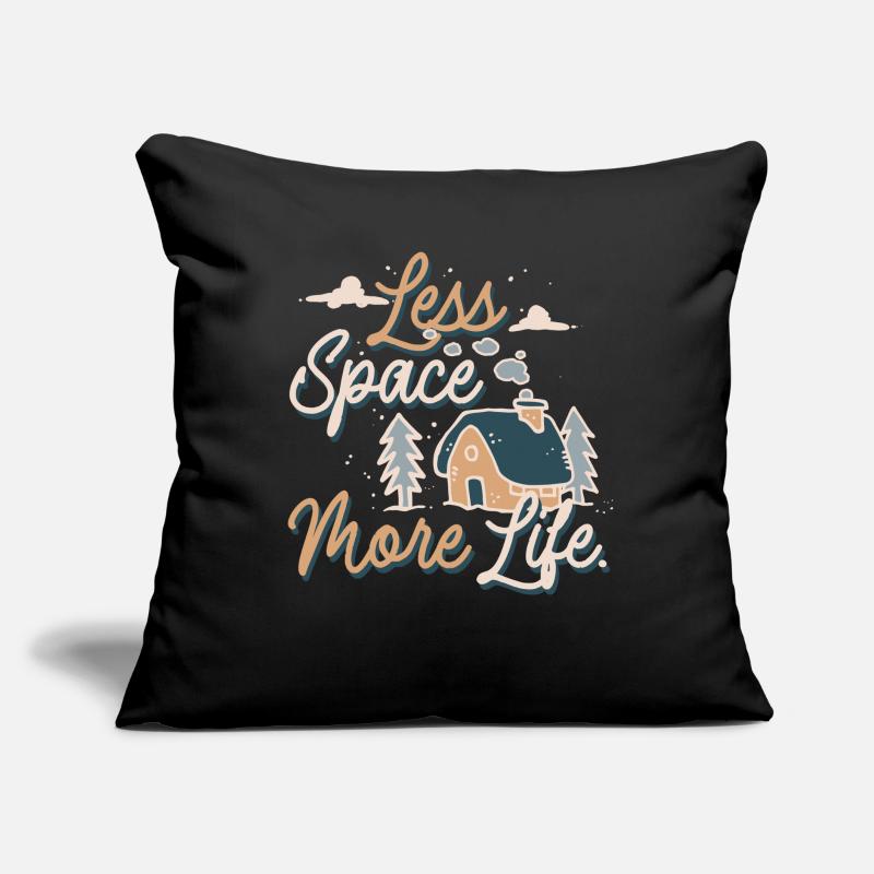 Tiny House Moins d’espace Plus de vie Coussin et housse de 45 x 45 cm