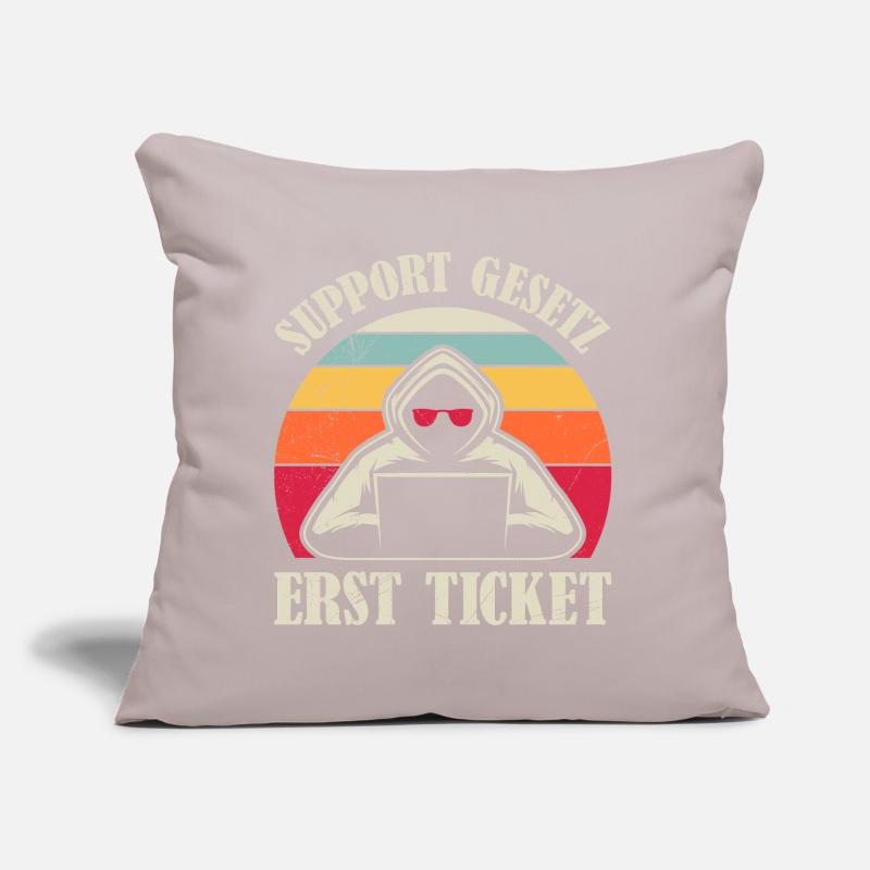 Codeur en informatique SUPPORT LAW FIRST TICKET Coussin et housse de 45 x 45 cm