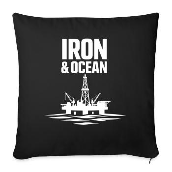 Offshore-bohrer-rig-bohrer Bohrboden Offshore - Sofakissen mit Füllung 45 x 45 cm - Schwarz - Vorne