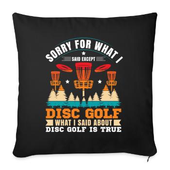 Cadeaux de disc golf Disc Golf - Coussin et housse de 45 x 45 cm - noir - Devant