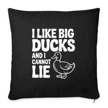 I Like Big Ducks and I Cannot Lie - Sofa pillow with filling 45cm x 45cm - black - Front