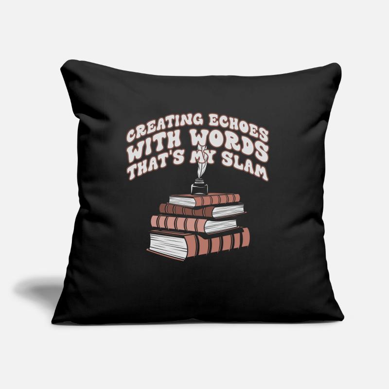 Échos à travers les mots Slam Stack Coussin et housse de 45 x 45 cm