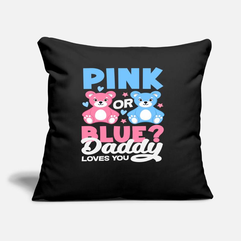 Pink Oder Blau Papa Liebt Dich Bär Sofakissen mit Füllung 45 x 45 cm
