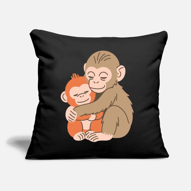 Hugging Monkey Duo Sofa pillow with filling 45cm x 45cm