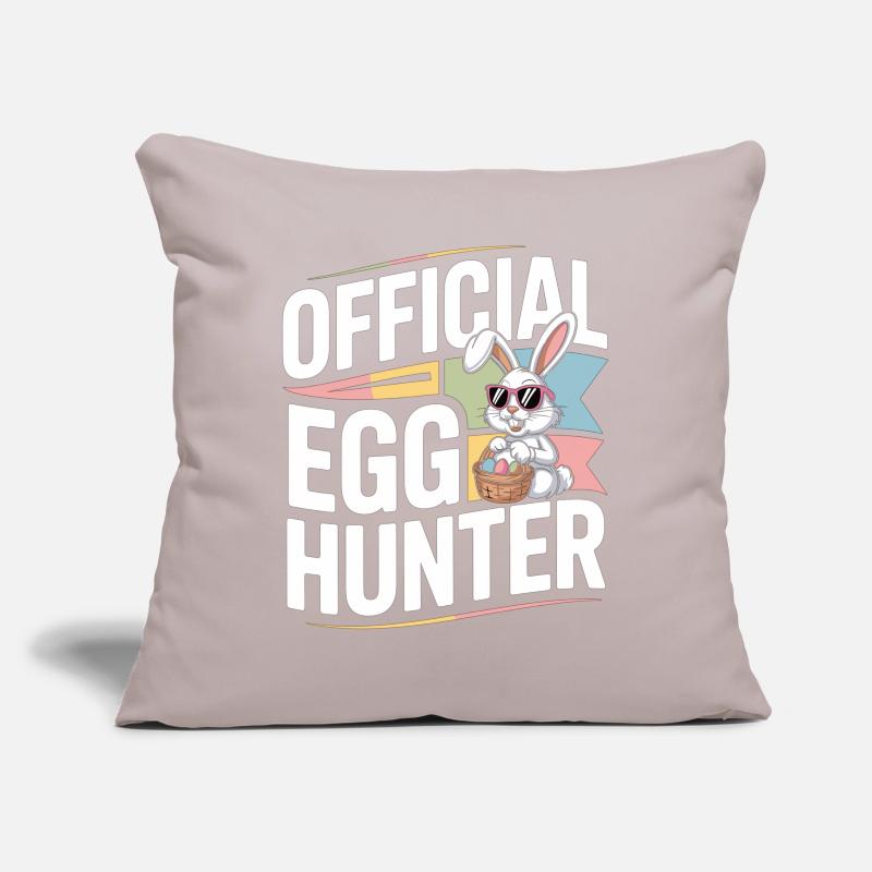 Official Egg Hunter Easter Bunny Easter Humor Sofa pillow with filling 45cm x 45cm