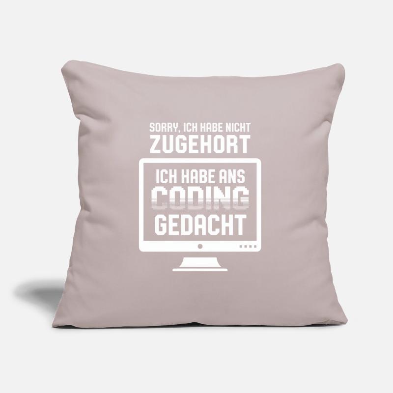 Coder la pensée au lieu d’écouter Coussin et housse de 45 x 45 cm