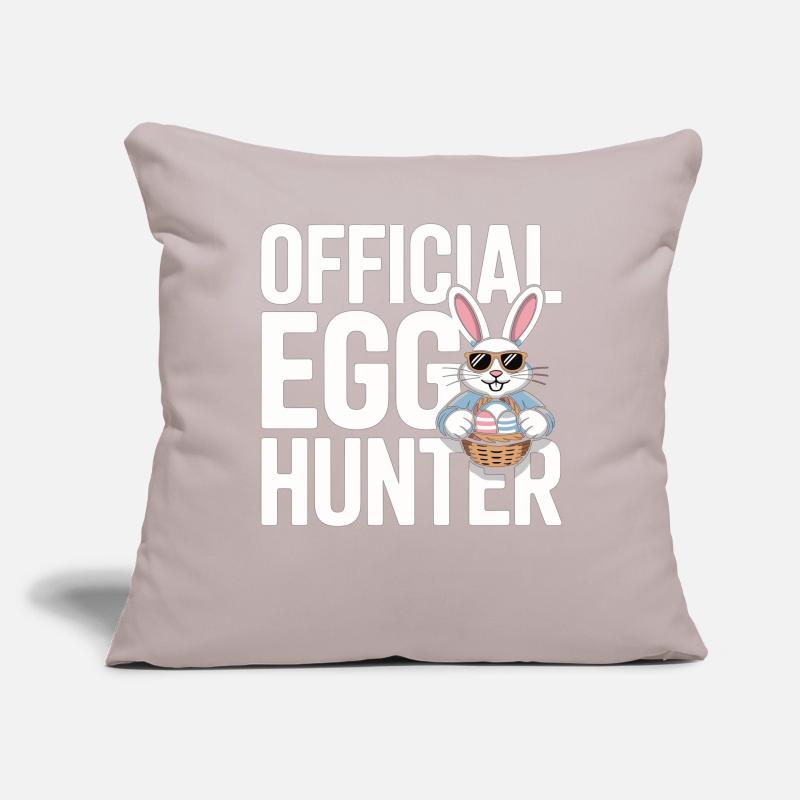 Official Egg Hunter Easter Bunny Easter Humor Sofa pillow with filling 45cm x 45cm