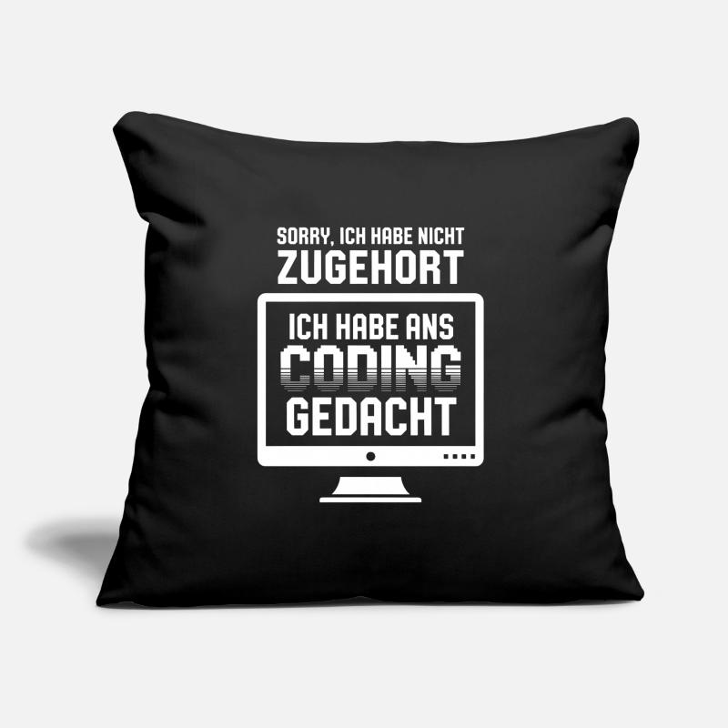 Coding Gedanke statt Zuhören Sofakissen mit Füllung 45 x 45 cm