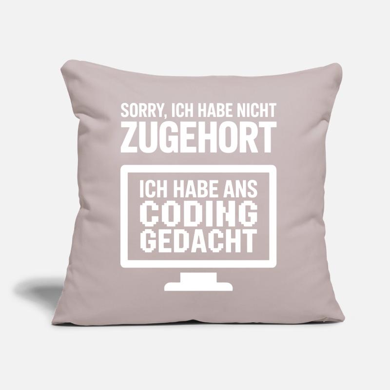 Coding Gedanke Spruch Sofakissen mit Füllung 45 x 45 cm