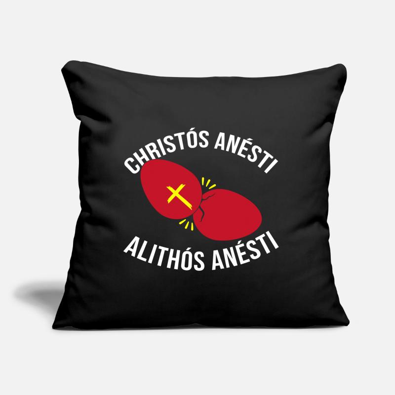 Greek Easter Easter Egg Happy Easter Sofa pillow with filling 45cm x 45cm