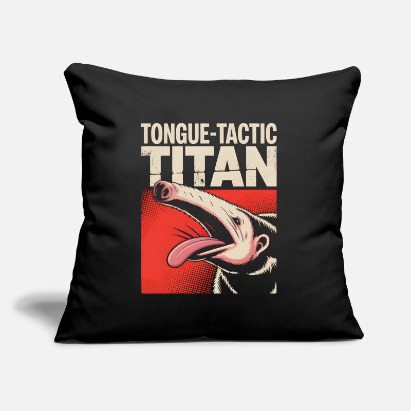 Tacticien de langue | Fourmilier comique Coussin et housse de 45 x 45 cm