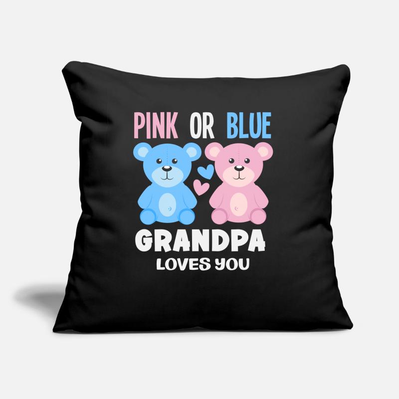 Pink Oder Blau Opa Liebt Dich Sofakissen mit Füllung 45 x 45 cm