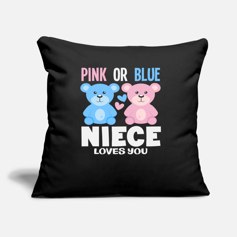 Pink Oder Blau Nichte Liebt Dich Sofakissen mit Füllung 45 x 45 cm