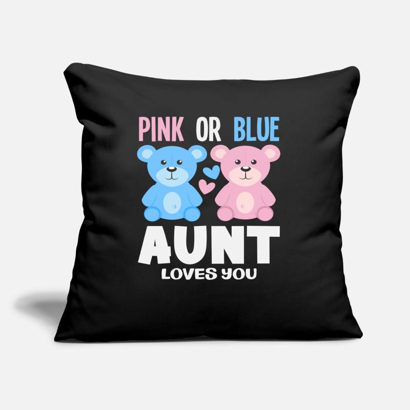 Pink Oder Blau Tante Liebt Dich Sofakissen mit Füllung 45 x 45 cm