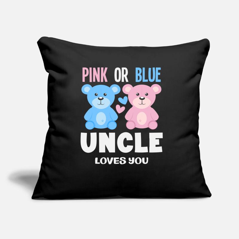 Pink Oder Blau Onkel Liebt Dich Sofakissen mit Füllung 45 x 45 cm