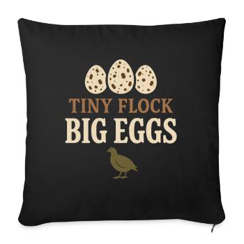 Quail Keeper Quail Farmer Backyard Quail - Sofa pillow with filling 45cm x 45cm - black - Front
