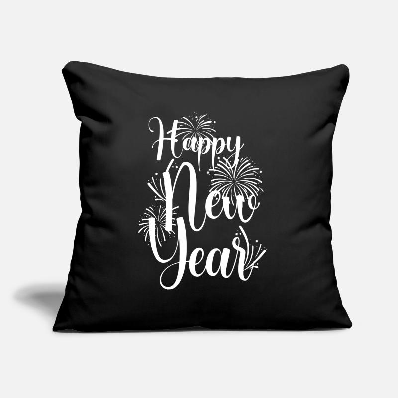 Joyful New Year Fireworks Script Sofa pillow with filling 45cm x 45cm