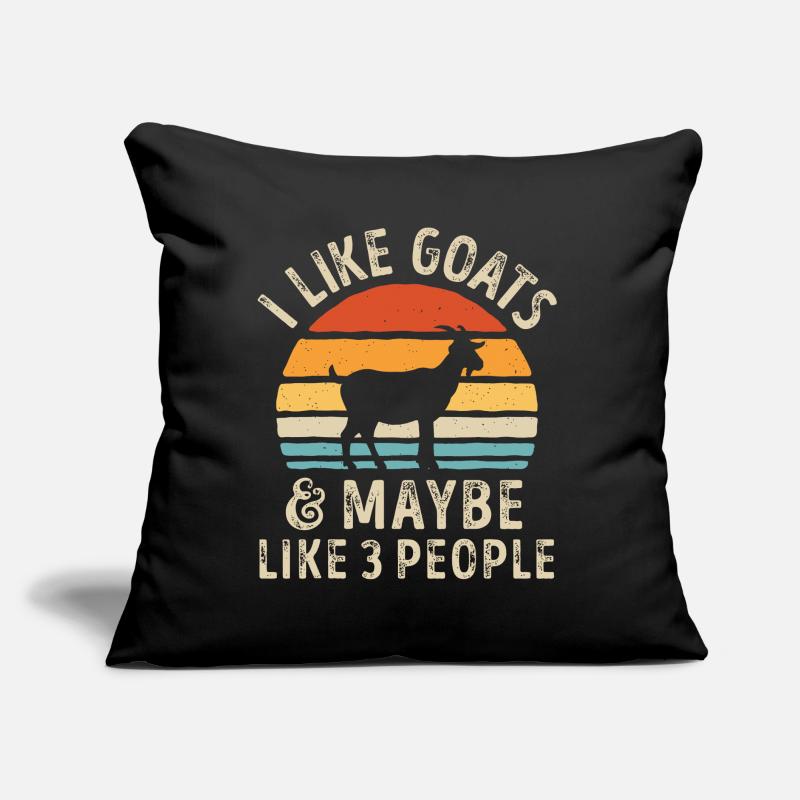 Tee du Meme du Coucher de Chèvre Coussin et housse de 45 x 45 cm