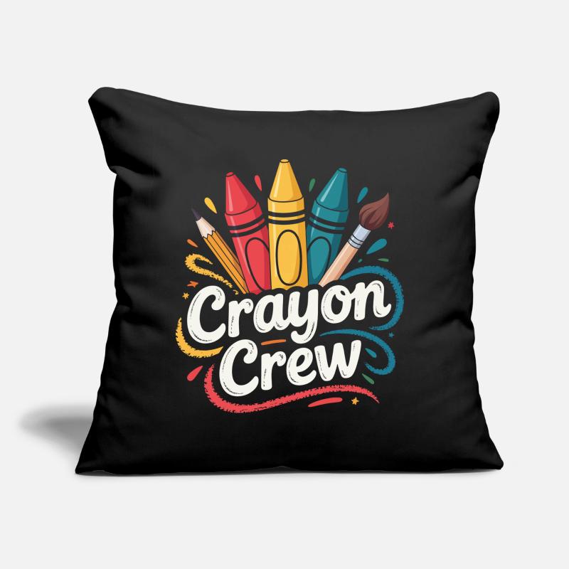 Explosion de couleurs de l’équipe Crayon Coussin et housse de 45 x 45 cm