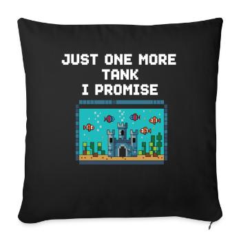 Diction du joueur d’aquarium - Coussin et housse de 45 x 45 cm - noir - Devant
