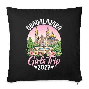 Guadalajara Girls Trip - Sofa pillow with filling 45cm x 45cm - black - Front