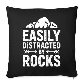 Stones Sayings Stones Funny Stones Gift - Sofa pillow with filling 45cm x 45cm - black - Front