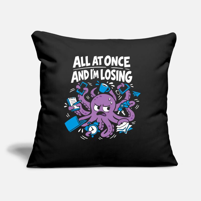 Funny Octopus Overstimulated Sofa pillow with filling 45cm x 45cm