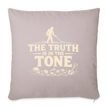 La vérité réside dans le ton | Détecteur de sonde - Coussin et housse de 45 x 45 cm - taupe clair - Devant