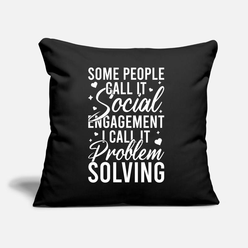 Social Worker Quote Problem Solving Social Work Sofa pillow with filling 45cm x 45cm