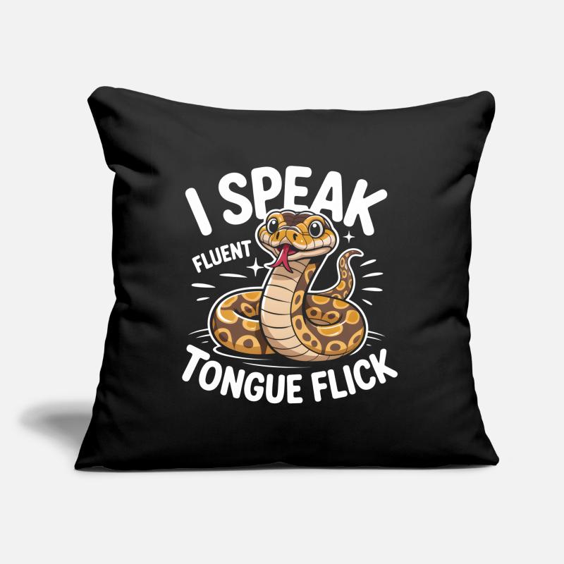 Langue Fluide | Humour du Python Roi Coussin et housse de 45 x 45 cm