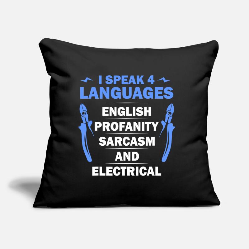 I Speak 4 Languages Tee Sofa pillow with filling 45cm x 45cm