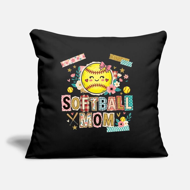 Lösegeldbrief Softball-Mama Mutter Sofakissen mit Füllung 45 x 45 cm